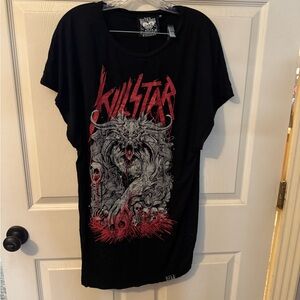 Killstar Black Graphic Women’s Tunic